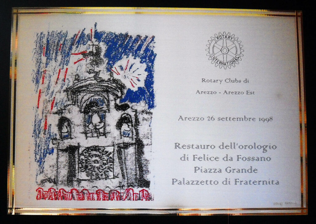 Restauro dell’orologio del Palazzetto della Fraternita dei Laici